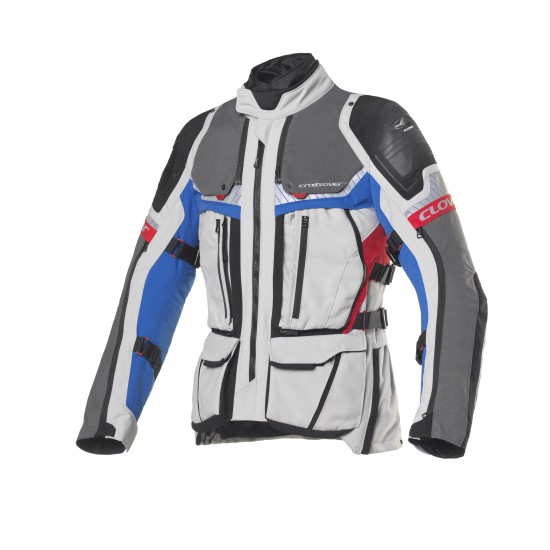 Chaqueta moto CLOVER Crossover 4 WP Airbag Azul Gris en venta Ropamotorista